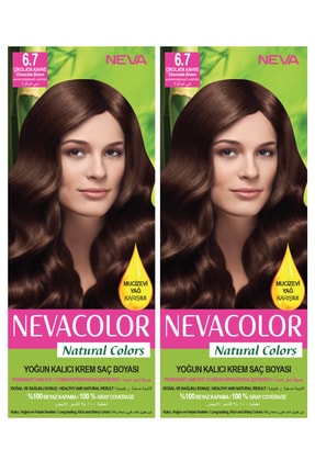 Neva Color 2’li Natural Colors 6.7 Çikolata Kahve - Kalıcı Krem Saç Boyası Seti