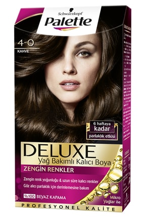Schwarzkopf Palette Deluxe 4-0 Kahve - Yağ Bakımlı Kalıcı Saç Boyası