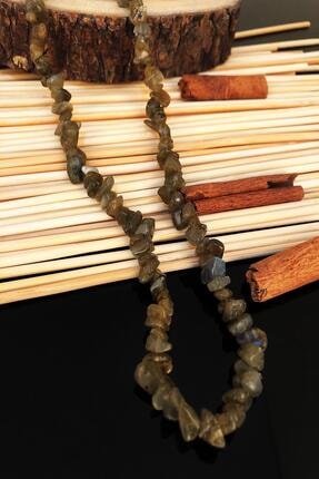 DR Stone Dr Stone Doğaltaş El Yapımı Labradorit Taşı Nepal Kadın Kolye Ktdr59