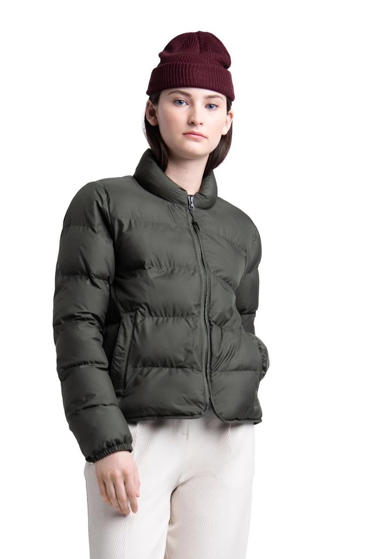 Herschel Herschel Supply - Kadın Mont - Women’s Featherless High Fill Dark Olive