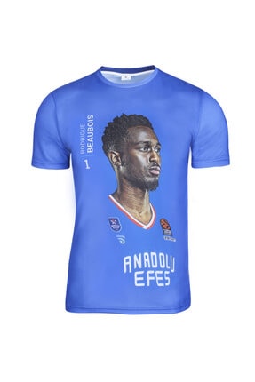 Sportive Anadolu Efes Rodrigue Beaubois Unisex Basketbol T-shirt TKE2020-BEAUBOIS