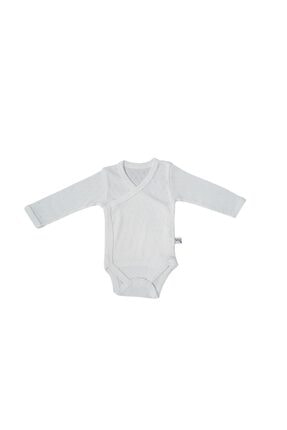 Veo Baby Jakarlı Kapaklı Uzun Kollu Kız Bebek & Erkek Bebek Body - Badi