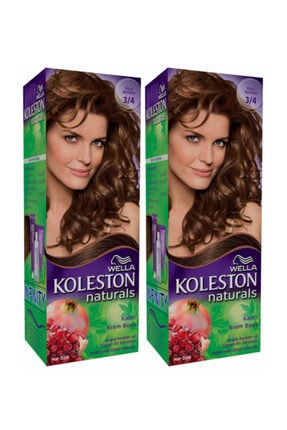 Wella 2’li Koleston Naturals 3/4 Koyu Kestane - Kalıcı Krem Saç Boyası