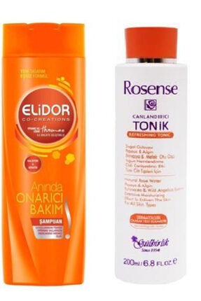 Elidor Onarıcı Bakım Şampuan 200ml + Rosense Canlandırıcı Tonik 200ml