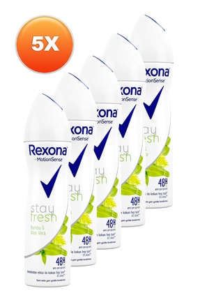 Rexona Stay Fresh Bambu Ve Aloe Vera Kadın Deodorant 150 Ml. Beşli Paket