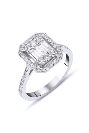 Amor Pırlanta Amor 0.72 Karat Pırlanta Baget Yüzük F-sı 14k