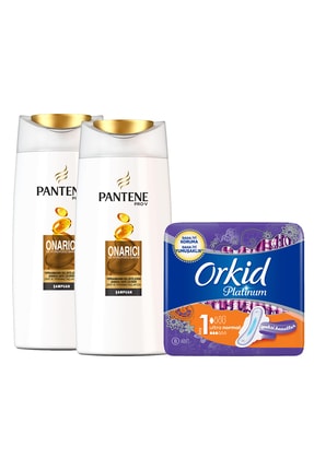Pantene Onarıcı Ve Koruyucu Bakım Şampuan 700 ml x2 + Platinum Hijyenik Ped Normal Tekli Paket 8 Adet