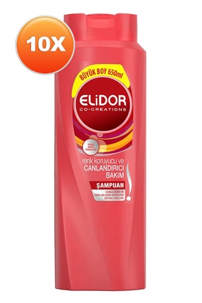 Elidor Renk Koruyucu Ve Canlandırıcı Bakım Şampuan 650 Ml. Onlu Paket