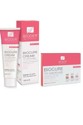 Bioder Tüm Ciltler Için Tüy Azaltıcı Krem 130 Ml +tüy Azaltıcı Kür Hassas Ciltler Için 3x10 Ml