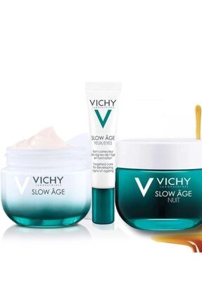 Vichy Slow Age Cilt Bakım Seti | Gece 50 Ml + Gündüz 50 Ml + Göz 15 Ml Orijinal Boy Set