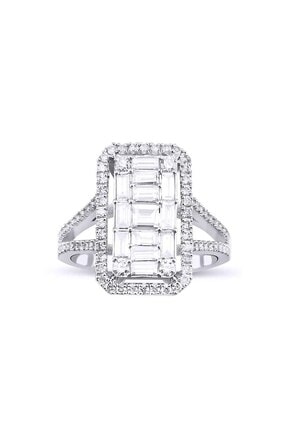 Amor Pırlanta Kadın Amor 1.14 Karat Pırlanta Baget Yüzük F-sı 18k