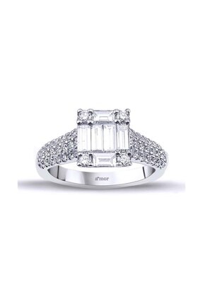 Amor Pırlanta Amor 0.97 Karat Baget Pırlanta Yüzük E-sı 18k