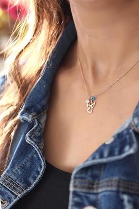 Azuris Silver Azuris 925 Ayar Alk1626 Gümüş Taşlı Nazar Melek Kolye