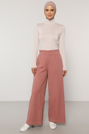 Everyday Basic Kadın Pudra Doğal Kumaşlı Uzun Kollu Body 1695936