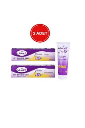 Vi-Vet Vivet Tüy Dökücü Krem 100 ml Depilatory Cream Unısex E Vitaminli 2 Adet