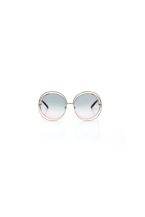 Chloé Kadın Mavi Güneş Gözlüğü Ce 114sd / 62 / Gold / Havana / Grad Green Rose