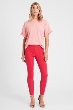 Banana Republic Kadın Kırmızı Sloan Skinny-Fit Pantolon 493050