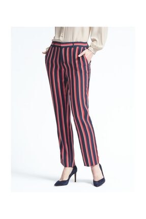Banana Republic Kadın Çok Renkli Çizgili Ryan-Fit Çizgili Pantolon 586161