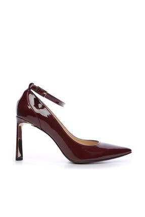 Kemal Tanca Bordo Kadın Vegan Stiletto Ayakkabı 22 2077 BN AYK