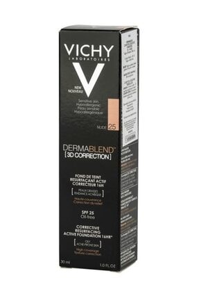 Vichy Dermablend Karma,Yağlı ve Akneye Eğilimli Ciltler İçin 3D Fondöten Nude 30 ml 3337871332303