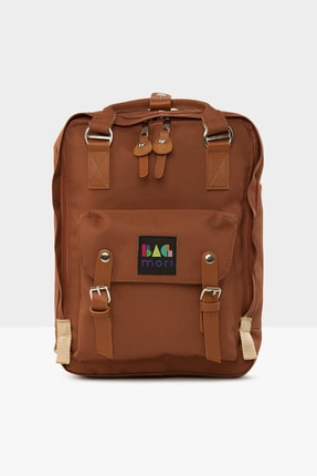 Bagmori Taba Unisex Kemer Detaylı Cepli Sırt Çantası M000002682