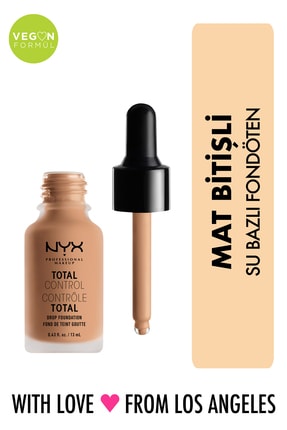 NYX Professional Makeup Mat Fondöten - Total Control Drop Foundation Natural 800897068806