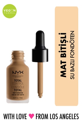 NYX Professional Makeup Mat Fondöten - Total Control Drop Foundation Caramel 800897068882
