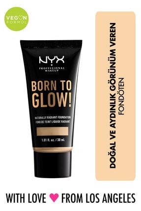 NYX Professional Makeup Fondöten - Born To Glow! Naturally Radiant Foundation 6.5 Nude 800897190361