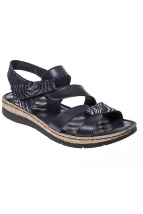 Greyder 53331 Hakiki Deri Lacivert Comfort Anne Ortopedik Kadın Sandalet 40 Numara Afilli Cadde