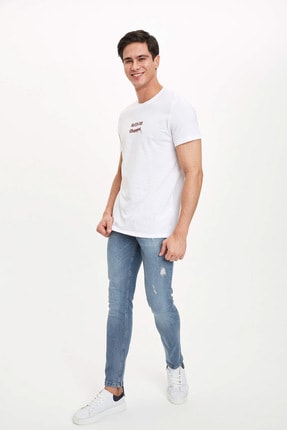 DeFacto Erkek Çivit Mavisi Carlo Skinny Fit Jean Pantolon O0312AZ.20SM.IN186