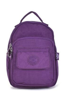Smart Bags Kadın Mor Krinkıl Kumaş Küçük Boy Sırt Çantası 3027