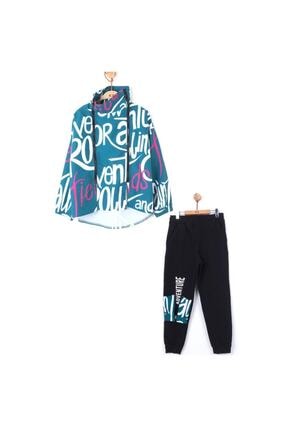 Nk Kids 35113 Kız Çocuk Turkuaz Eşofman Takımı Rolling Yağmurluk