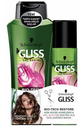 Gliss Bio-tech Güçlendirici Şampuan 360 Ml + Sıvı Saç Kremi 200 Ml