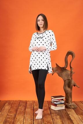 PJS PİJAMA Kadın Lacivert Uzun Kol Taytlı Pijama Takımı Kshop 21844
