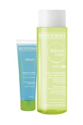Bioderma Nemlendirici Jel - Sebium Lotion 200 ml & Sebium Foaming Gel 45 ml 8699956512761