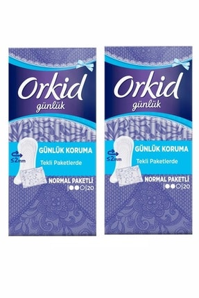 Orkid Günlük Ped Günlük Koruma Normal Tekli Paketler 20 Ped X 2 Adet Kzmprt