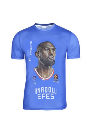 Sportive Anadolu Efes Chris Singleton Unisex Basketbol T-shirt TKE2020-SINGLETON