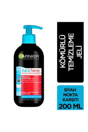 Garnier Saf & Temiz Siyah Nokta Karşıtı Kömürlü Temizleme Jeli 200 ml 3600542082228