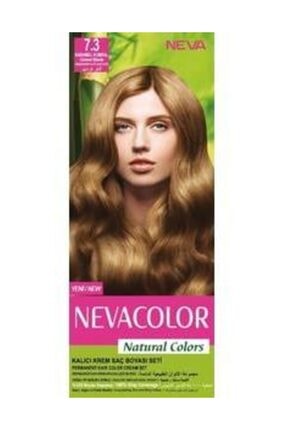 Neva Color Natural Colors Kalıcı Saç Boya Seti 7.3 Karamel Kumral