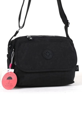 21K SMART BAGS 1172 Smb Krinkıl Kumaş Kadın Postacı Çantası Smart Bags Siyah