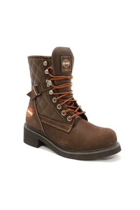 Harley Davidson Hakiki Deri Dark Brown Kadın Bot & Bootie 2HARW2014007