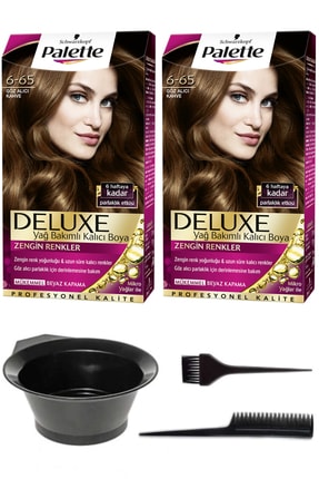 Schwarzkopf Palette Deluxe 6-65 Göz Alıcı Kahve Saç Boyası Ve Saç Boyama Seti