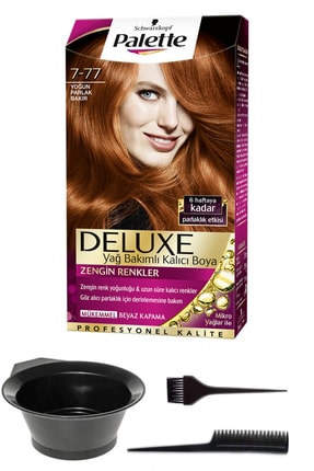 Schwarzkopf 2’li Palette Deluxe 7-77 Yoğun Parlak Bakır Saç Boyası Ve Saç Boyama Seti
