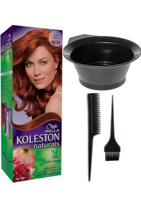 Koleston Naturals 6/34 Bakır Kumral Çarpıcı Bakır Kalıcı Krem Saç Boyama Seti 7681355491417