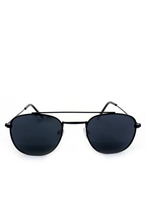 Hane14 Unisex Siyah Sunny Siyah Metal Çerçeveli Köprülü Küçük Güneş Gözlüğü