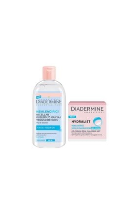 Diadermine Micellar Nemlendirici Makyaj Temizleme Suyu 400 ml Normal + Nemlendirici Bakım Kremi