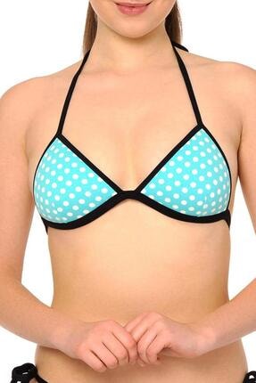 Reflections Kadın Boyundan Bağlamalı Puantiyeli Bikini Tek Üst P-rf-s1745