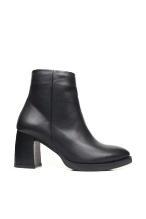 Bueno Shoes Dokulu Baskılı Hakiki Deri Kadın Topuklu Bot 9p3300