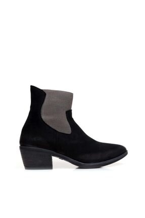 Bueno Shoes Lastik Detaylı Hakiki Deri Kadın Topuklu Bot 9p4903