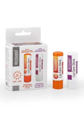 Dermoskin Lip Care + Lip Care Stick Spf 30 Set Dudak Bakım Kremi